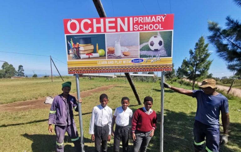 School sign boards donated